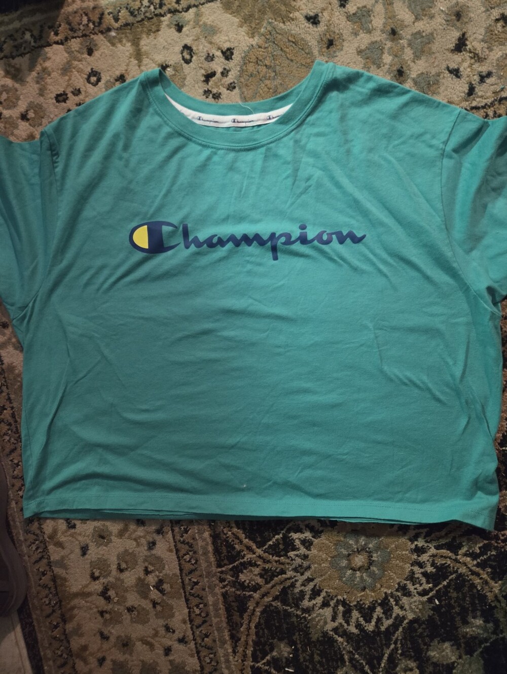 Champion Teal Logo Short-Sleeve Tee